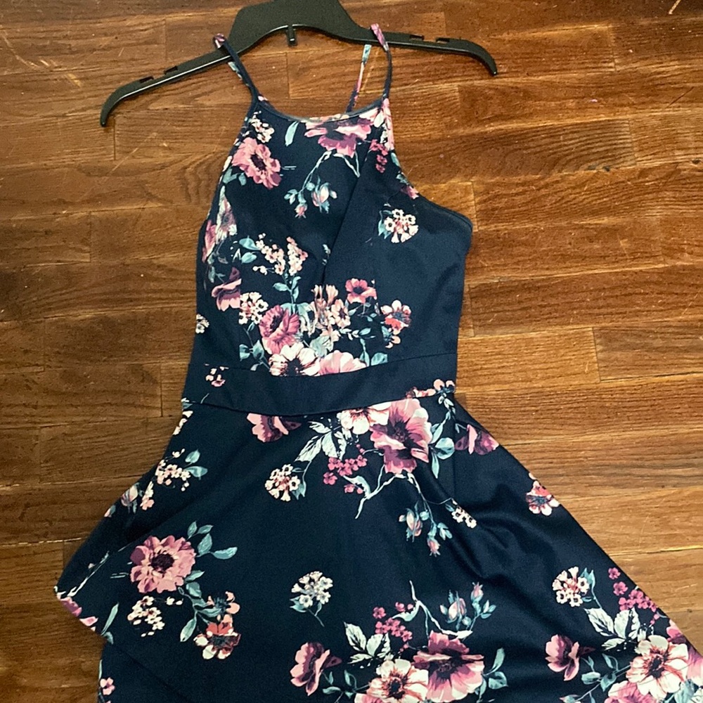 Juniors high neck dress